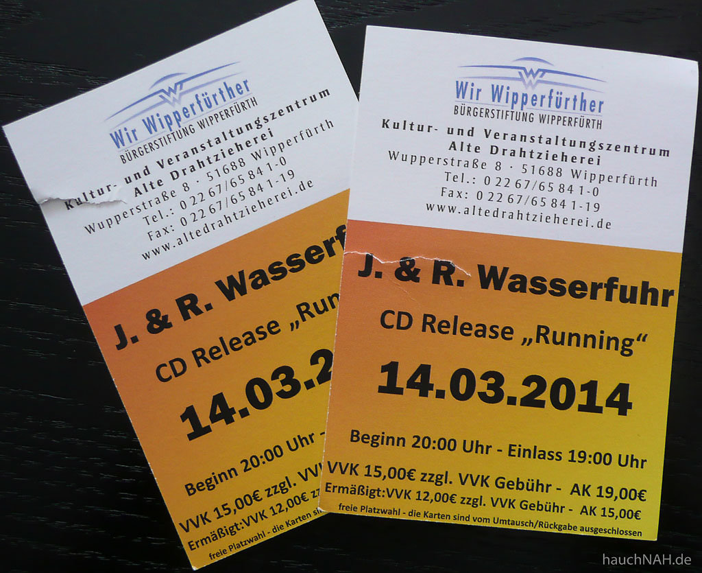 Tickets - Wasserfuhr Quartet